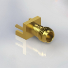 Customized Edge Mount Connector , 3.5mm Female RF Coaxial Connector For PCB Mount