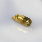 Customized Edge Mount Connector , 3.5mm Female RF Coaxial Connector For PCB Mount