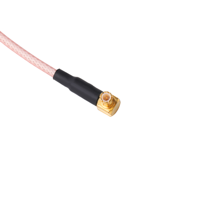 Sma Female Gold Plated To Mcx Plug Right Angle Gold Plated Cable Assy With Heatshrink