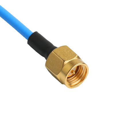 ROHS Low PIM Flex TFT-5G-402 RF Coaxial Cable Double Shielded With Blue FEP Jacket OEM/ODM