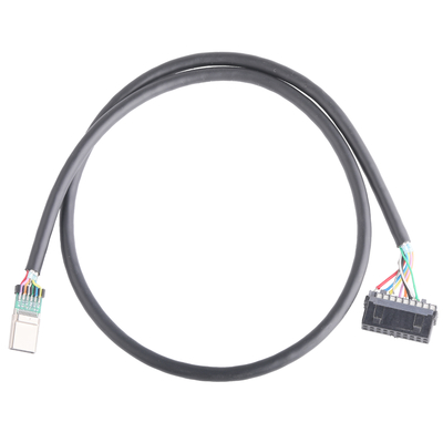 Rohs Internal Resistor Black Pvc Wire Usb 3.0 Type C To Idc Cable 20p Female Connector