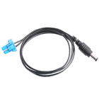 DC Plug 2.1*5.5mm Solder Type PVC To TE Blue Housing 2P Female Cable Connector OEM / ODM