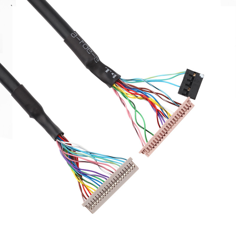 DF13-40S-1.25C DF14-3S-1.25 LVDS LCD Cable , HRS 1.25MM 40 Pin Edp Cable