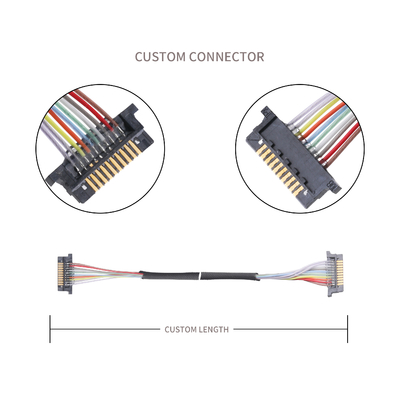 0.5mm Pitch 10 Pin Connector Cable Lvds Hybrid Connector For Discrete Wire And FPC