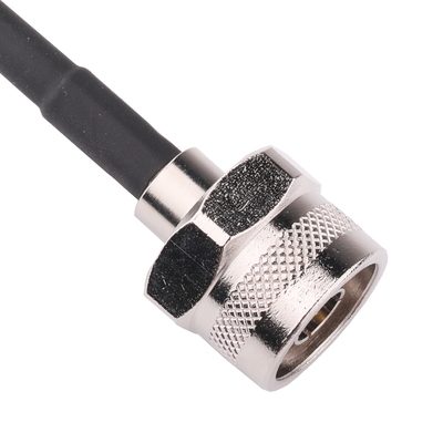 RF Male LMR195 Coaxial Cable Connector With ROHS N PLUG，Hex Nickel Plated TO A N PLUG OD 4.950MM