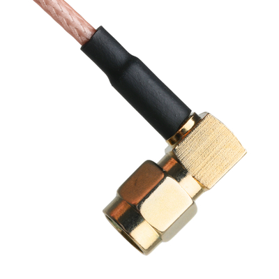 RA SMA Plug Right Angle RG316 Coaxial Cable Heat Shrink Tube Double Wall Black OD 3.0mm