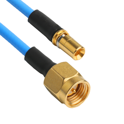 ROHS Low PIM Flex TFT-5G-402 RF Coaxial Cable Double Shielded With Blue FEP Jacket OEM/ODM