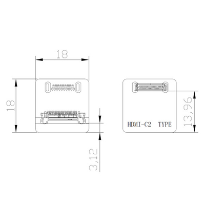 i pex CABLINE CA Micro Coaxial Cable 20525-030e-02 Lvds Cable Assembly to HD cable adapter MINI-HDMI elbow head HDMI-C