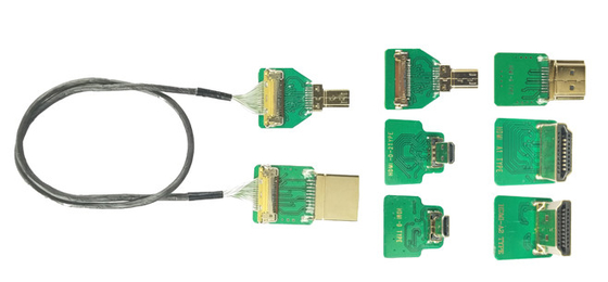 IPEX 20525-020E-02 To Micro Elbow Head HDMI-D-2 Super Soft Lossless Shielded HDMI Video Cable Adapters